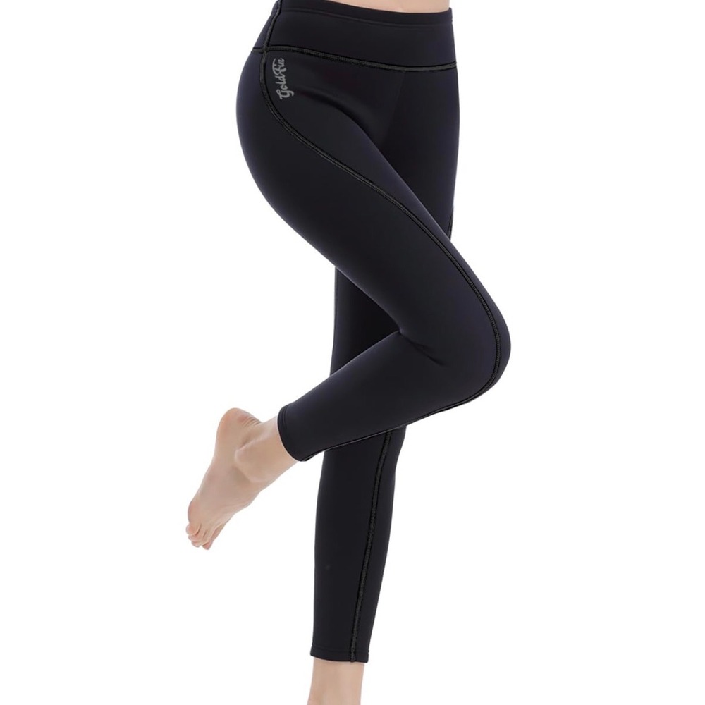 GoldFin Wetsuit Pants Womens Large Black Excellent 2mm Neoprene Leggings